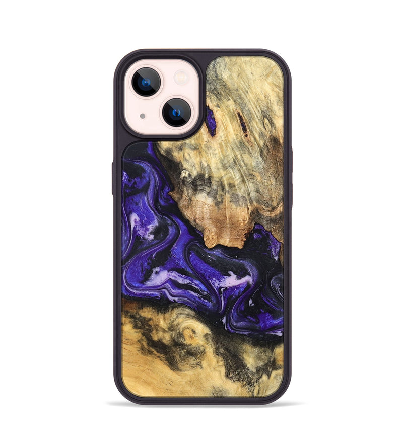 iPhone 14 Wood Phone Case - Louis (Purple, 820109)