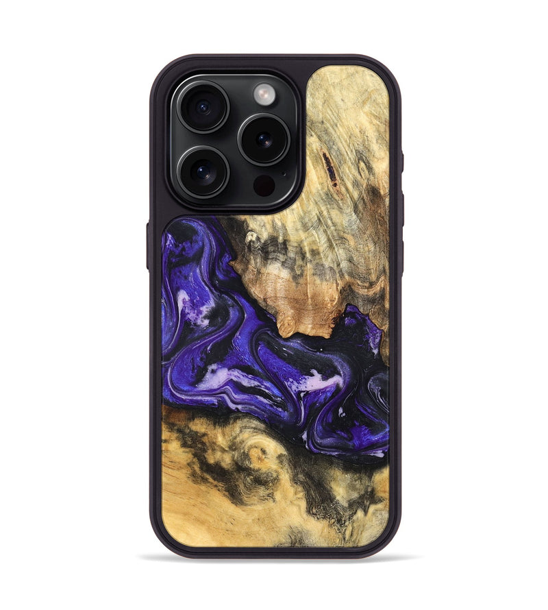 iPhone 15 Pro Wood Phone Case - Louis (Purple, 820109)