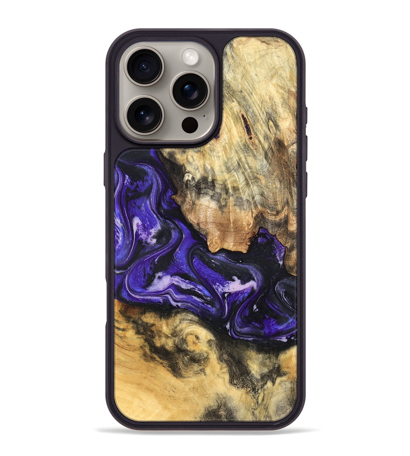 iPhone 16 Pro Max Wood Phone Case - Louis (Purple, 820109)