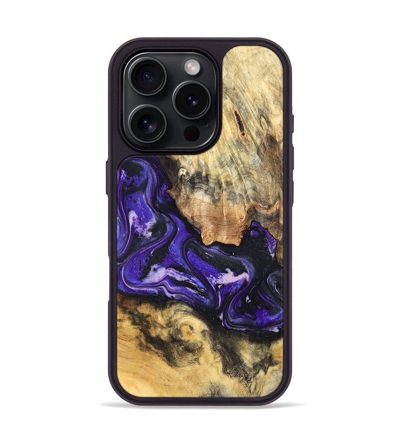 iPhone 16 Pro Wood Phone Case - Louis (Purple, 820109)