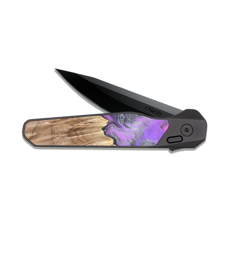 EDC Dark Slate Wood Pocket Knife - Carson (Purple, 820110)