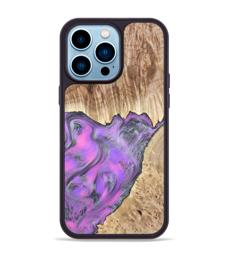 iPhone 14 Pro Max Wood Phone Case - Carson (Purple, 820110)