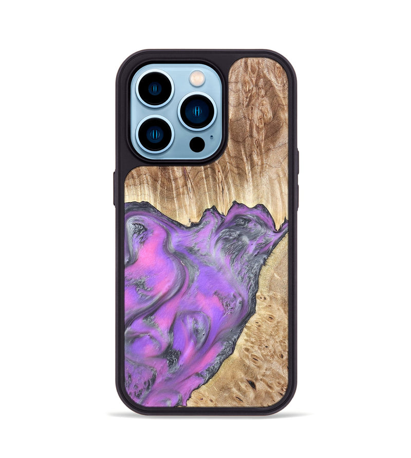 iPhone 14 Pro Wood Phone Case - Carson (Purple, 820110)