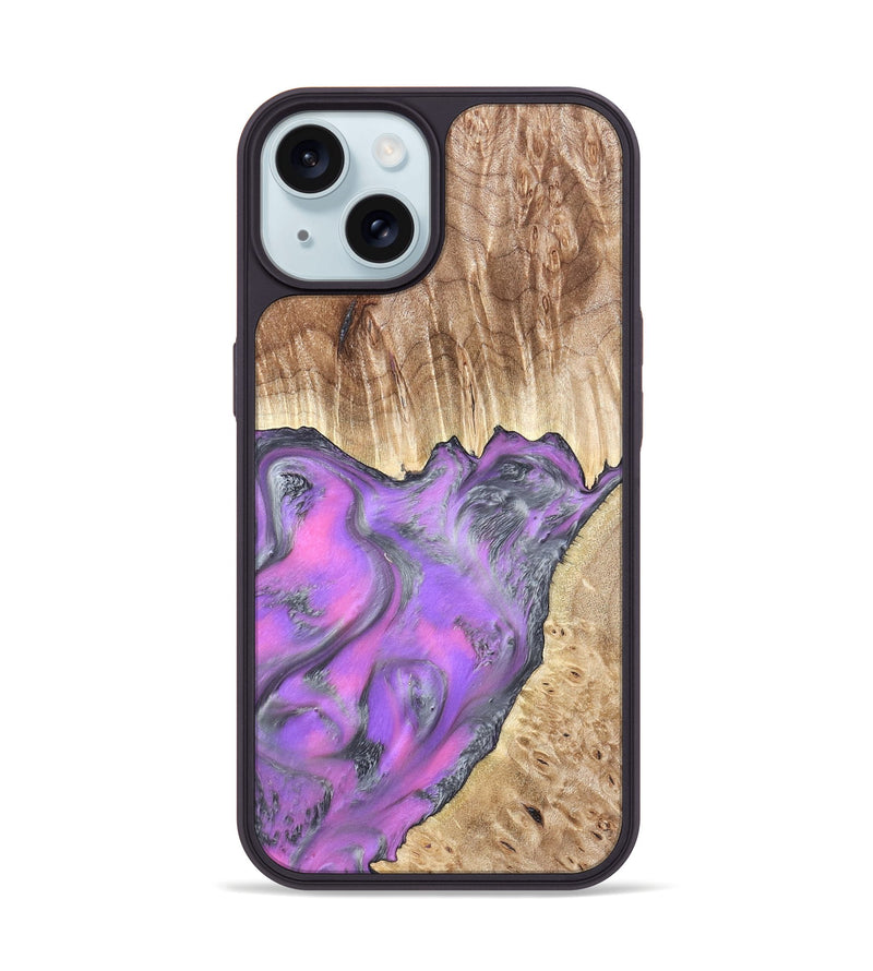 iPhone 15 Wood Phone Case - Carson (Purple, 820110)