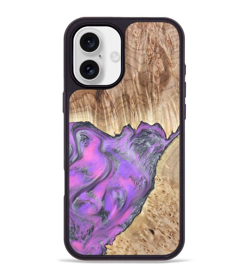 iPhone 16 Plus Wood Phone Case - Carson (Purple, 820110)