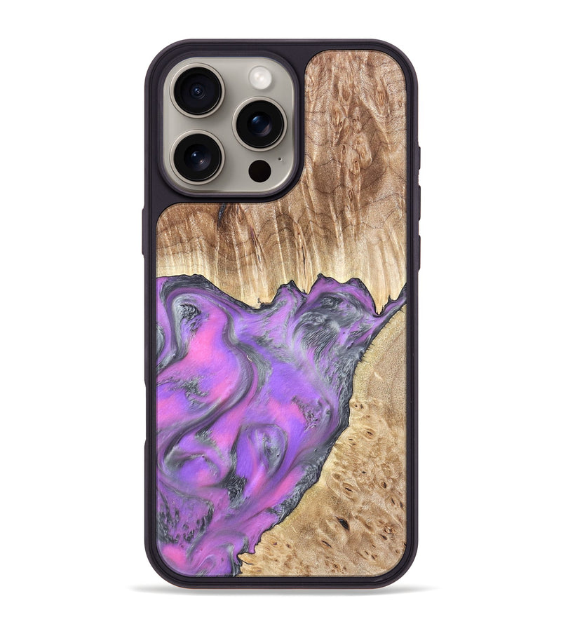 iPhone 16 Pro Max Wood Phone Case - Carson (Purple, 820110)