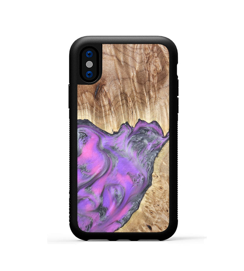 iPhone Xs Wood Phone Case - Carson (Purple, 820110)