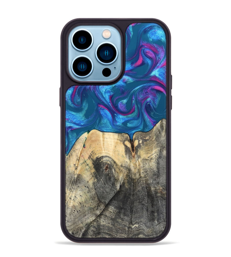 iPhone 14 Pro Max Wood Phone Case - Vikki (Purple, 820111)