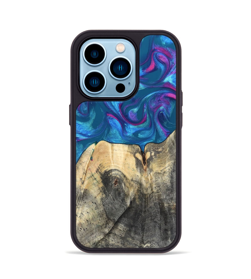 iPhone 14 Pro Wood Phone Case - Vikki (Purple, 820111)