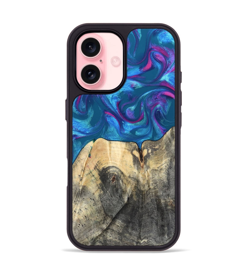 iPhone 16 Wood Phone Case - Vikki (Purple, 820111)