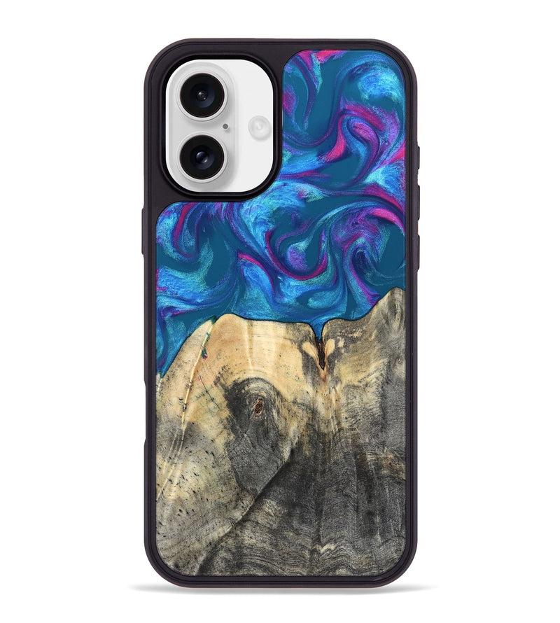 iPhone 16 Plus Wood Phone Case - Vikki (Purple, 820111)