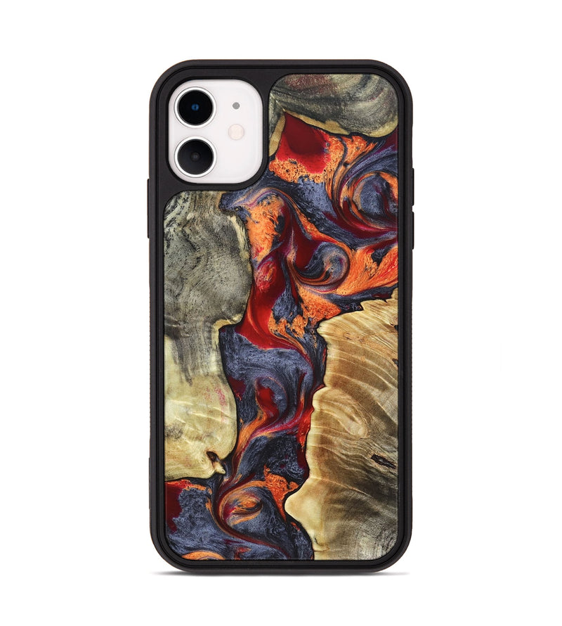iPhone 11 Wood Phone Case - Donn (Red, 820113)