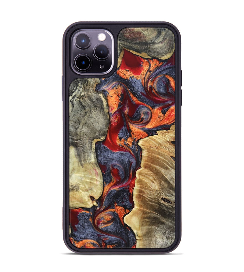 iPhone 11 Pro Max Wood Phone Case - Donn (Red, 820113)