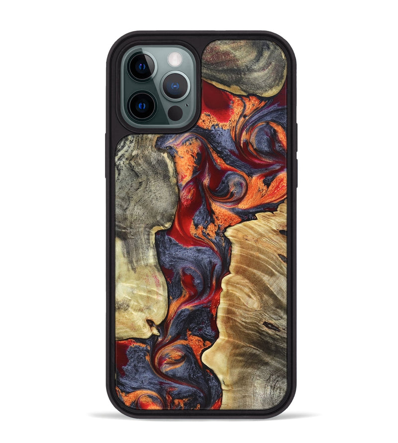 iPhone 12 Pro Max Wood Phone Case - Donn (Red, 820113)