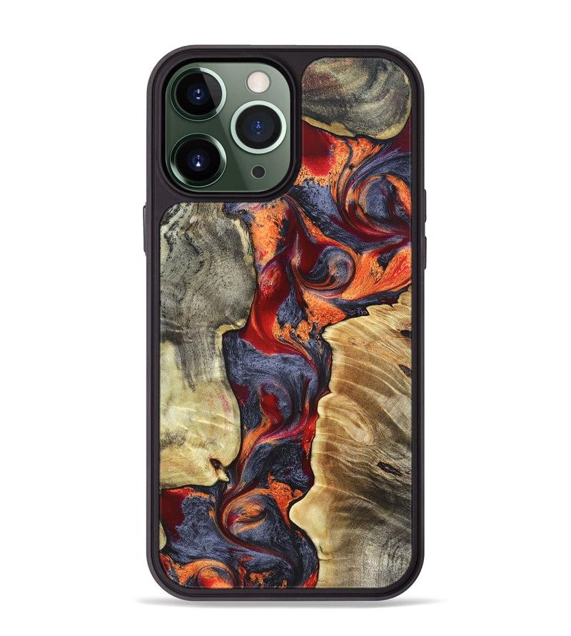 iPhone 13 Pro Max Wood Phone Case - Donn (Red, 820113)