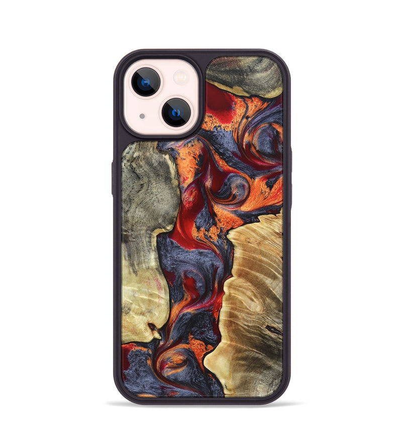 iPhone 14 Wood Phone Case - Donn (Red, 820113)