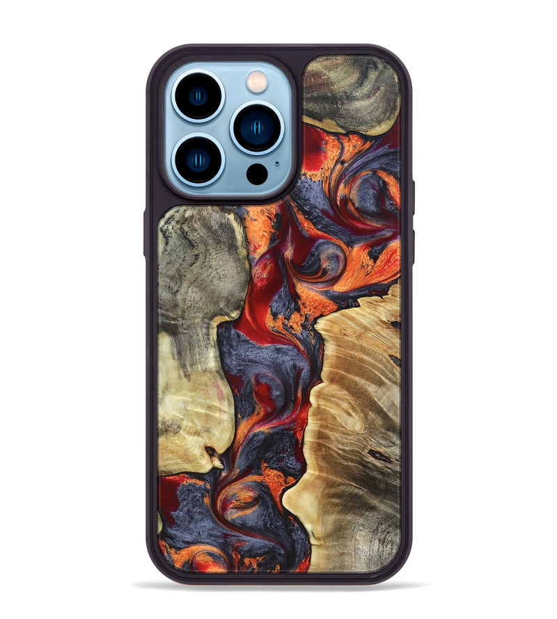 iPhone 14 Pro Max Wood Phone Case - Donn (Red, 820113)