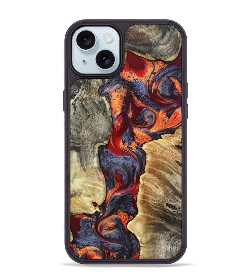 iPhone 15 Plus Wood Phone Case - Donn (Red, 820113)