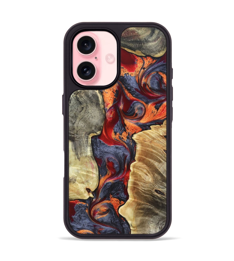iPhone 16 Wood Phone Case - Donn (Red, 820113)