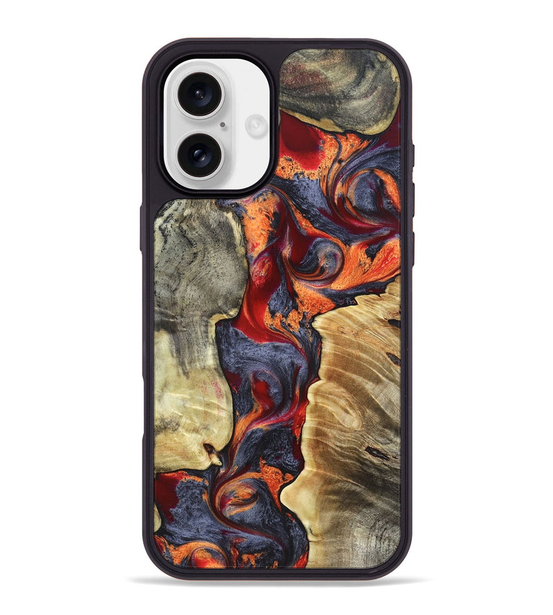 iPhone 16 Plus Wood Phone Case - Donn (Red, 820113)