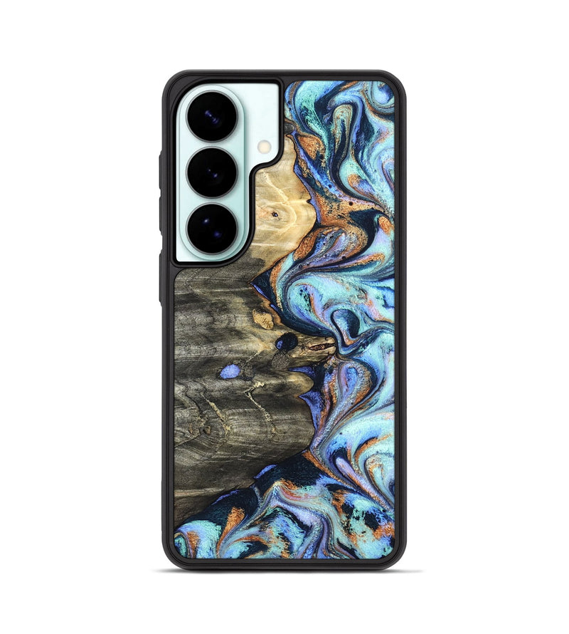 Galaxy S26 Wood Phone Case - Darrin (Teal & Gold, 820114)