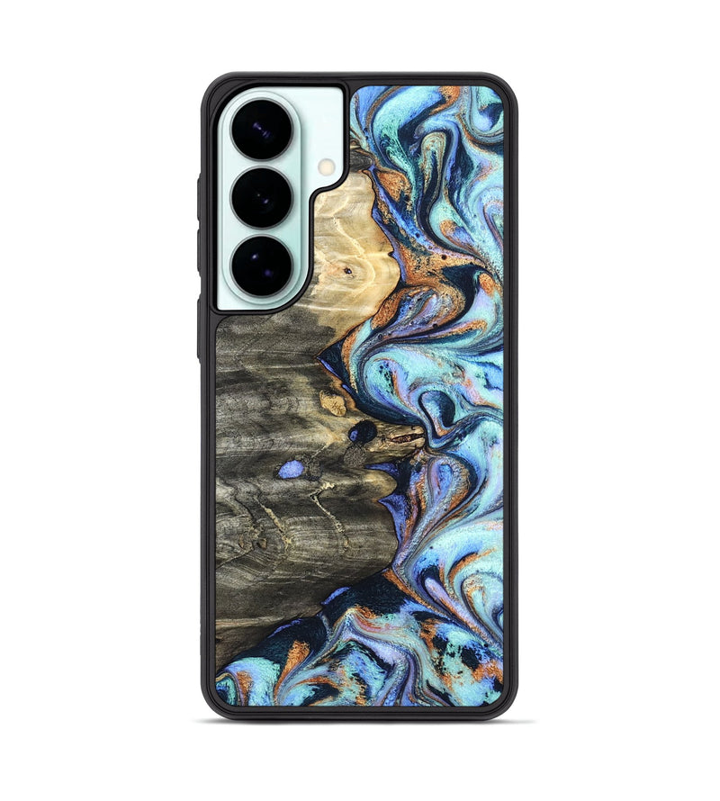 Galaxy S26 Plus Wood Phone Case - Darrin (Teal & Gold, 820114)