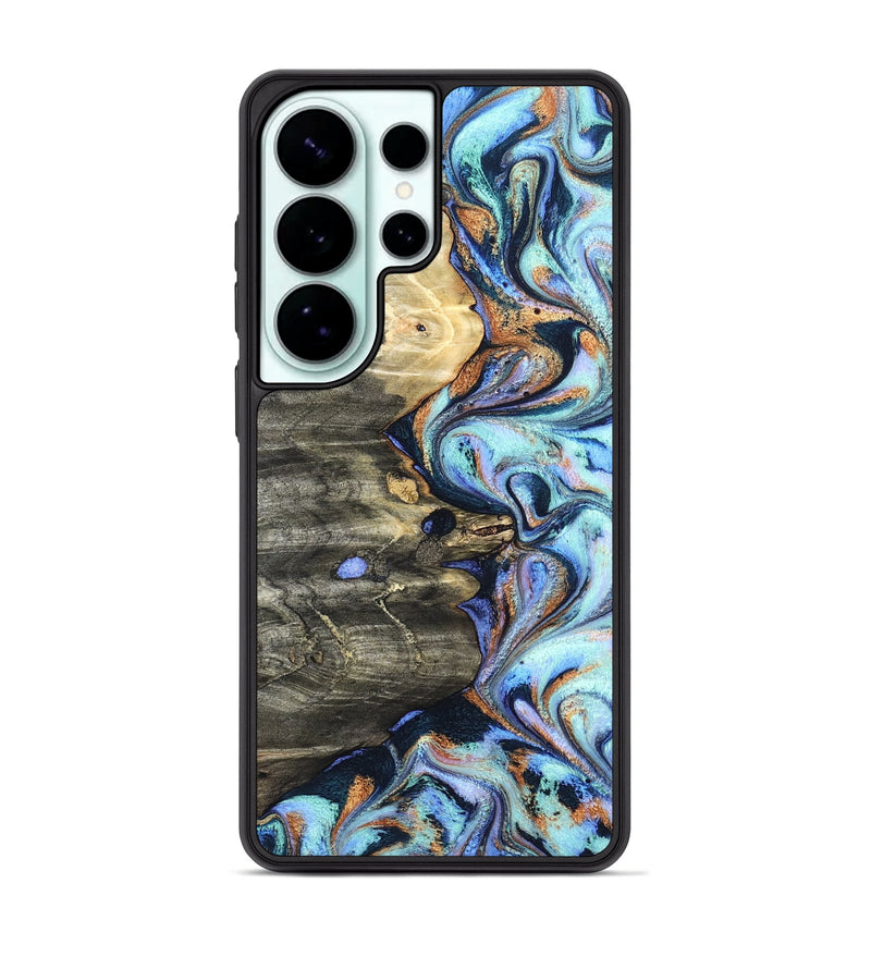 Galaxy S26 Ultra Wood Phone Case - Darrin (Teal & Gold, 820114)