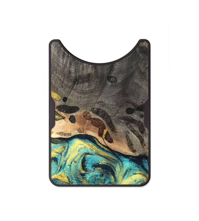 Alloy Wood Wallet - Santos (Teal & Gold, 820117)