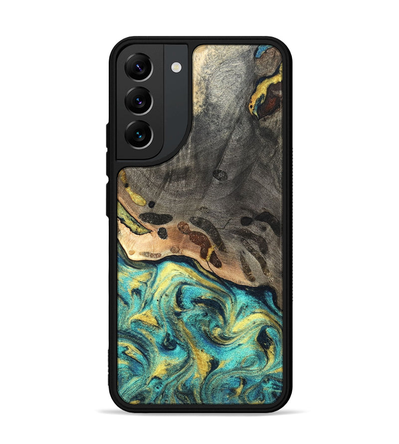 Galaxy S22 Plus Wood Phone Case - Santos (Teal & Gold, 820117)