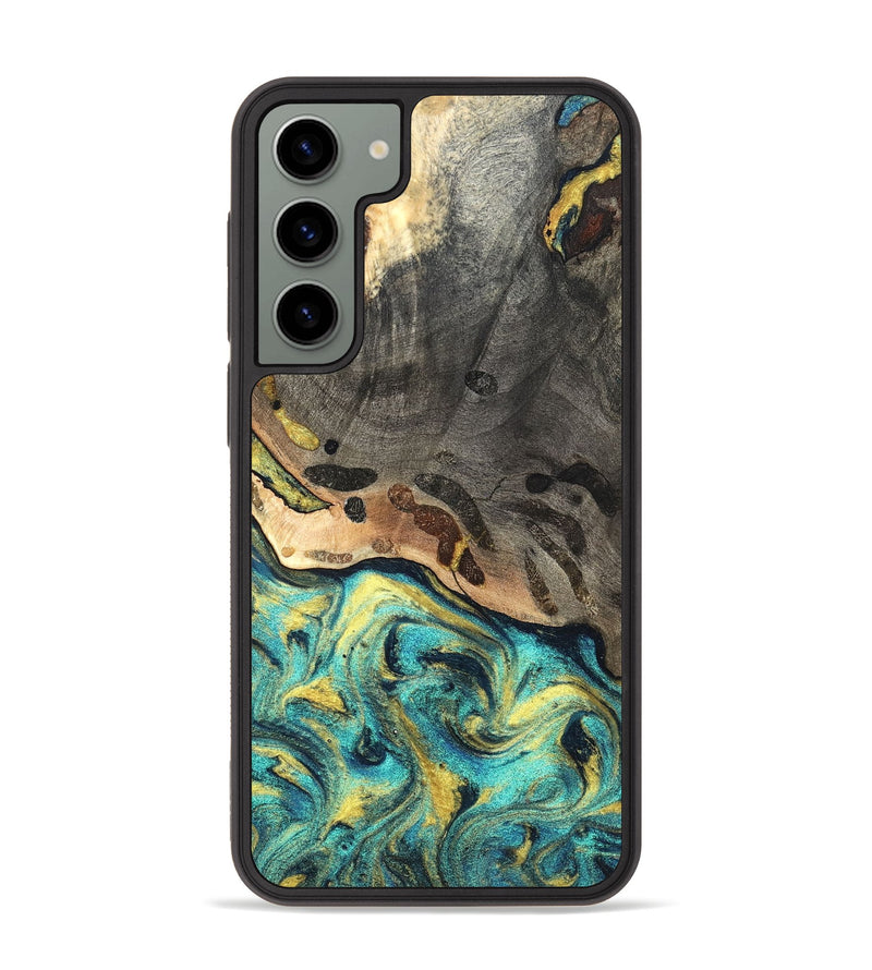 Galaxy S23 Plus Wood Phone Case - Santos (Teal & Gold, 820117)
