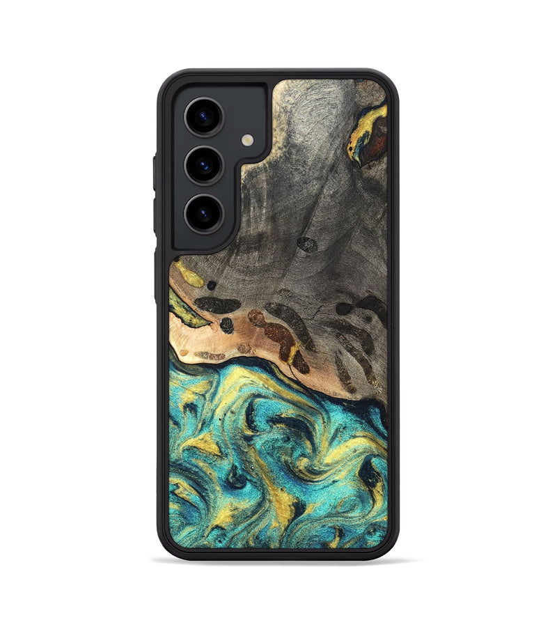 Galaxy S24 Wood Phone Case - Santos (Teal & Gold, 820117)