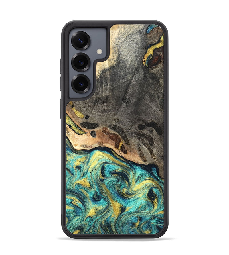 Galaxy S25 Plus Wood Phone Case - Santos (Teal & Gold, 820117)
