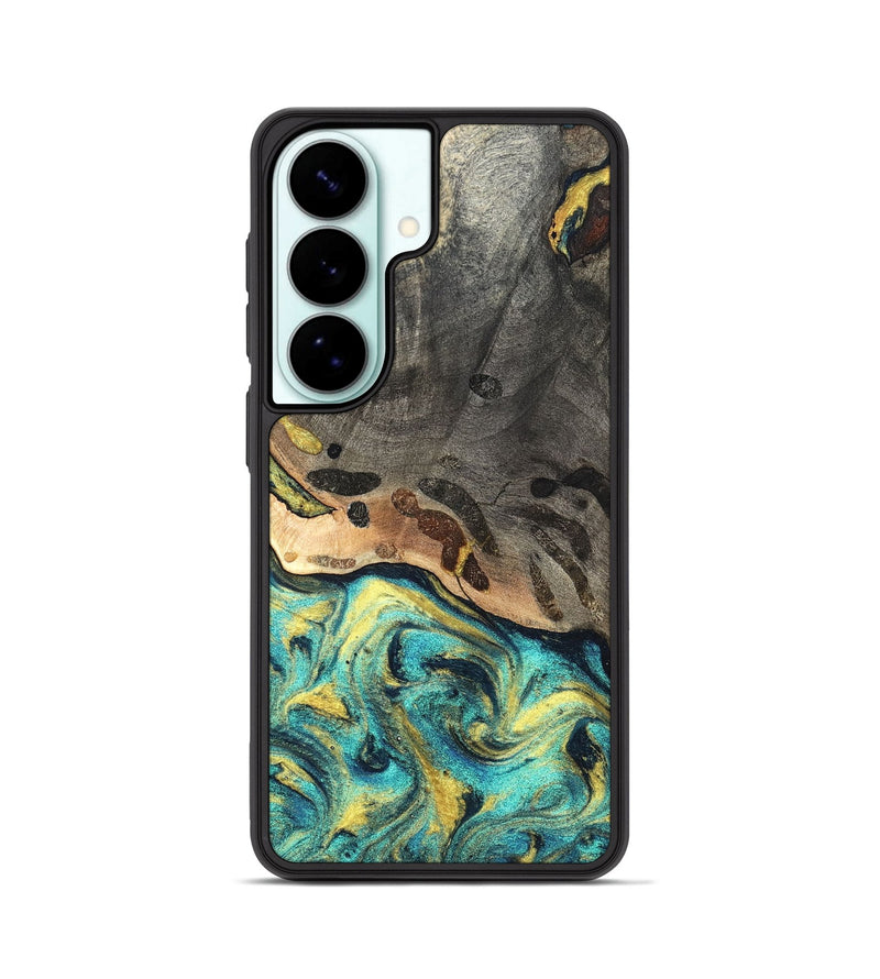 Galaxy S26 Wood Phone Case - Santos (Teal & Gold, 820117)