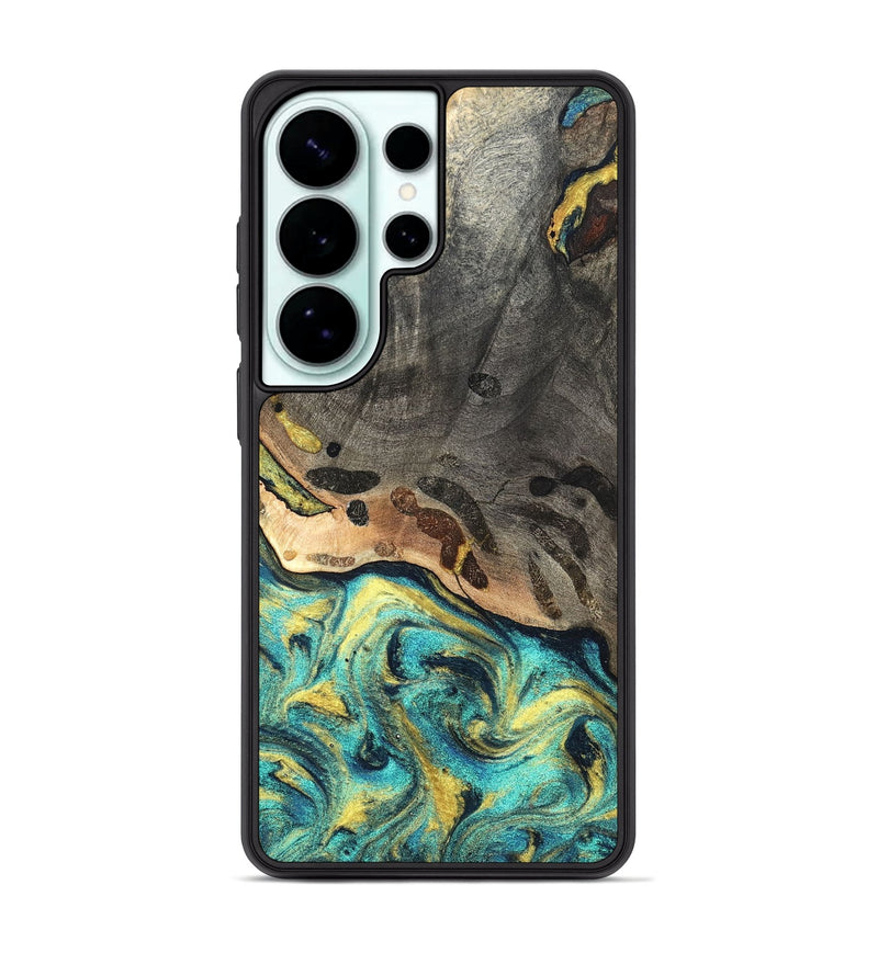 Galaxy S26 Ultra Wood Phone Case - Santos (Teal & Gold, 820117)