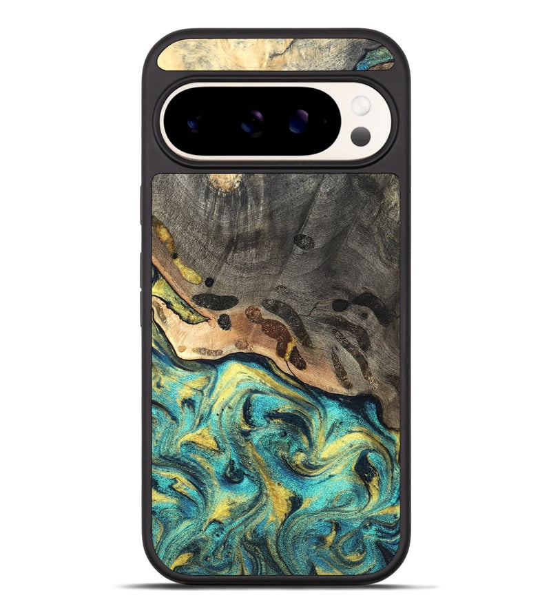 Pixel 9 Pro XL Wood Phone Case - Santos (Teal & Gold, 820117)