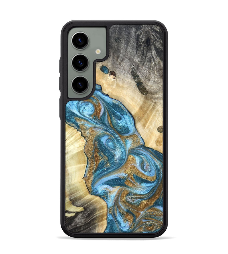 Galaxy S24 Plus Wood Phone Case - Declan (Teal & Gold, 820118)