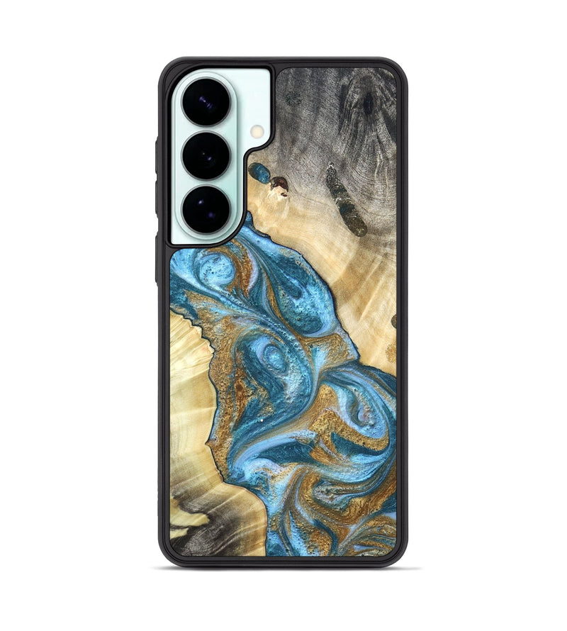 Galaxy S26 Plus Wood Phone Case - Declan (Teal & Gold, 820118)