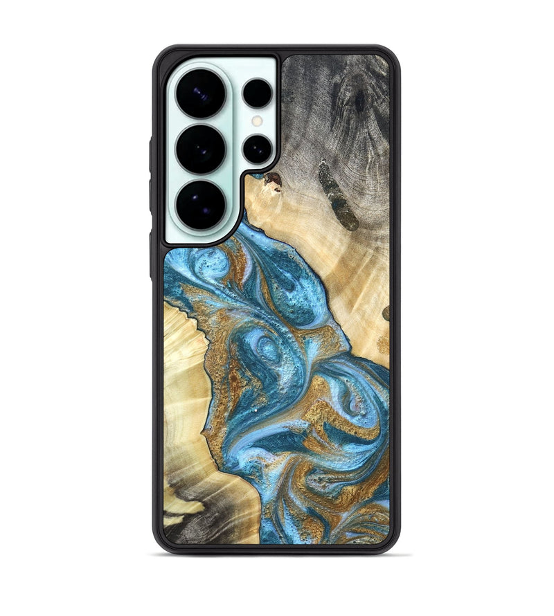 Galaxy S26 Ultra Wood Phone Case - Declan (Teal & Gold, 820118)