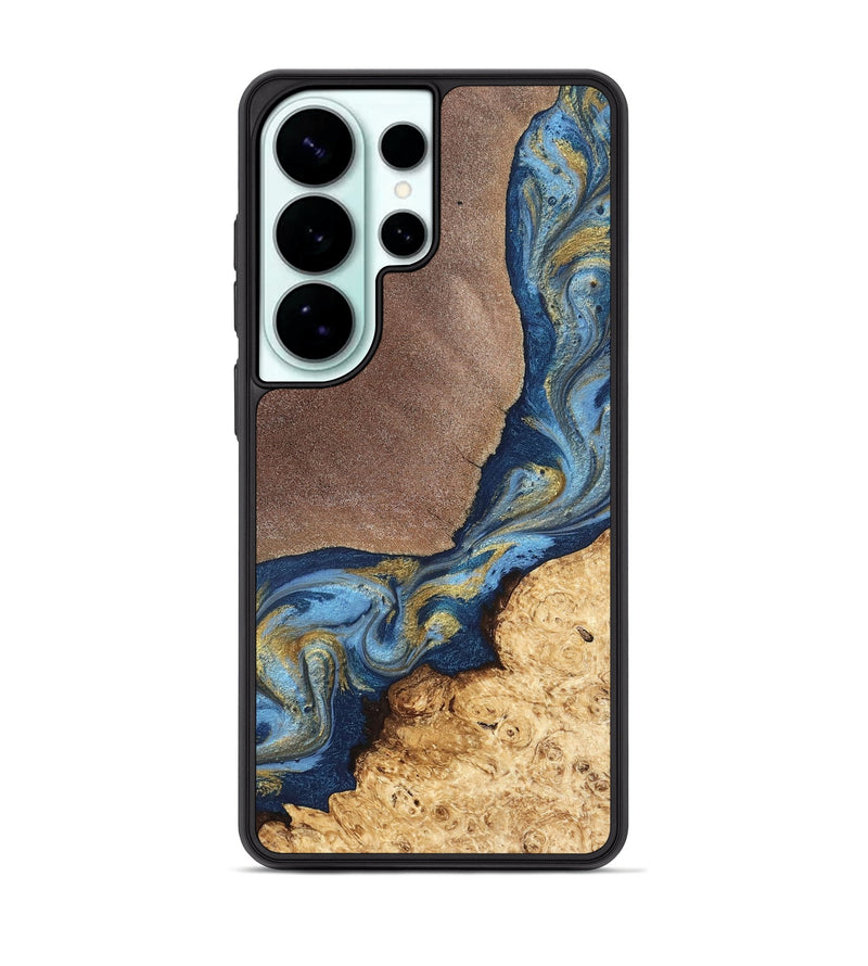 Galaxy S26 Ultra Wood Phone Case - Isa (Teal & Gold, 820119)