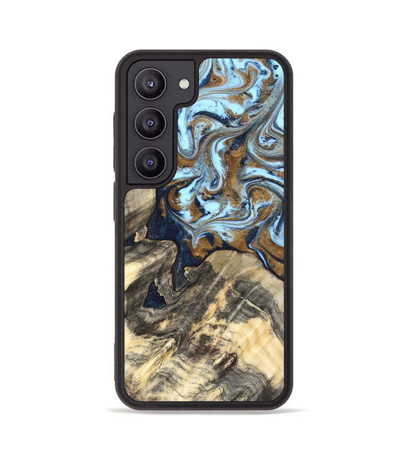 Galaxy S23 Wood Phone Case - Robb (Teal & Gold, 820120)
