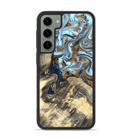 Galaxy S23 Plus Wood Phone Case - Robb (Teal & Gold, 820120)