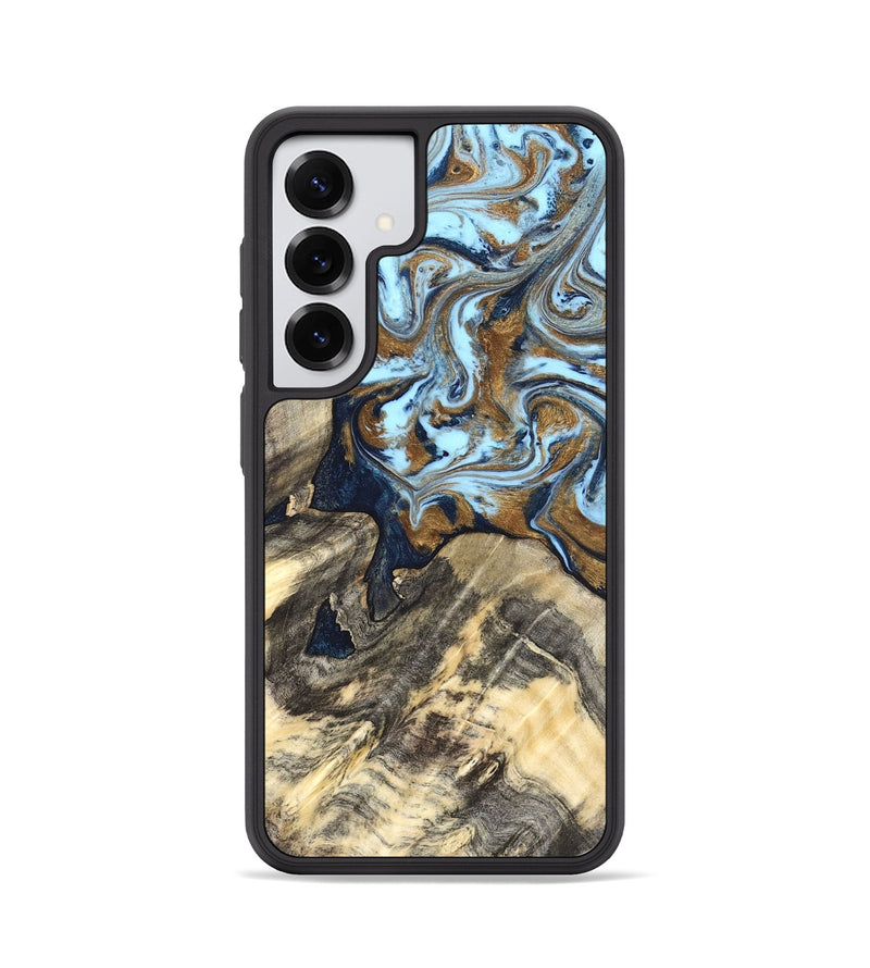 Galaxy S25 Wood Phone Case - Robb (Teal & Gold, 820120)