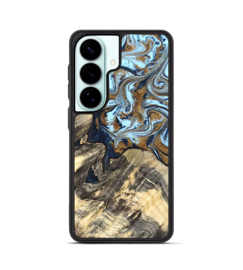 Galaxy S26 Wood Phone Case - Robb (Teal & Gold, 820120)
