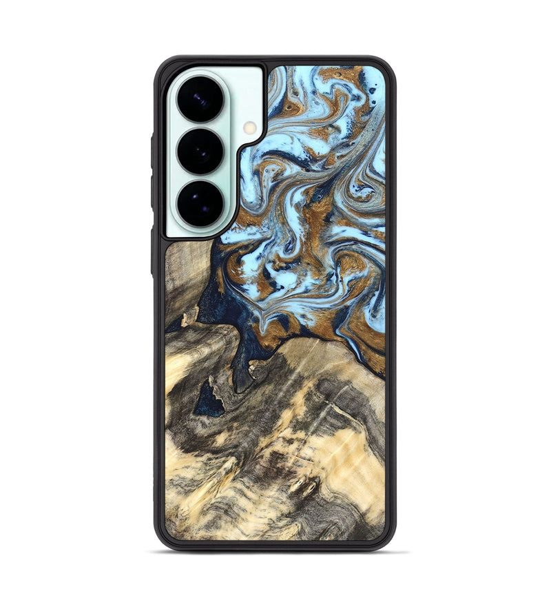 Galaxy S26 Plus Wood Phone Case - Robb (Teal & Gold, 820120)