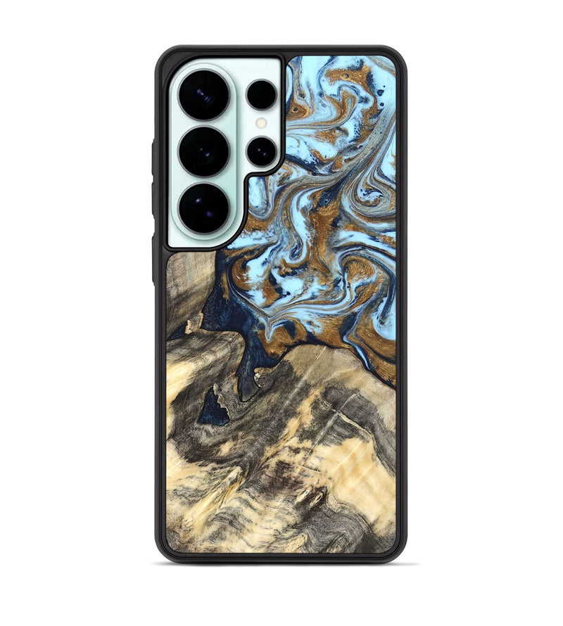 Galaxy S26 Ultra Wood Phone Case - Robb (Teal & Gold, 820120)