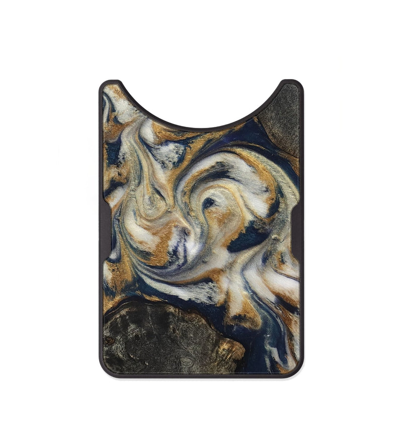 Alloy Wood Wallet - Stephen (Teal & Gold, 820121)