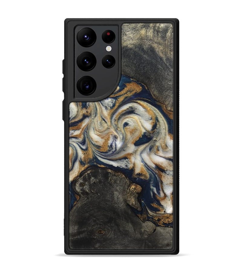 Galaxy S22 Ultra Wood Phone Case - Stephen (Teal & Gold, 820121)