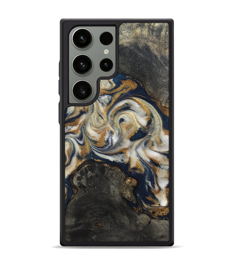 Galaxy S24 Ultra Wood Phone Case - Stephen (Teal & Gold, 820121)