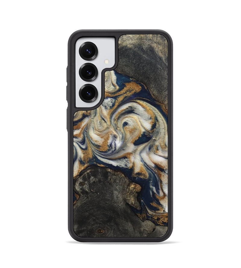 Galaxy S25 Wood Phone Case - Stephen (Teal & Gold, 820121)