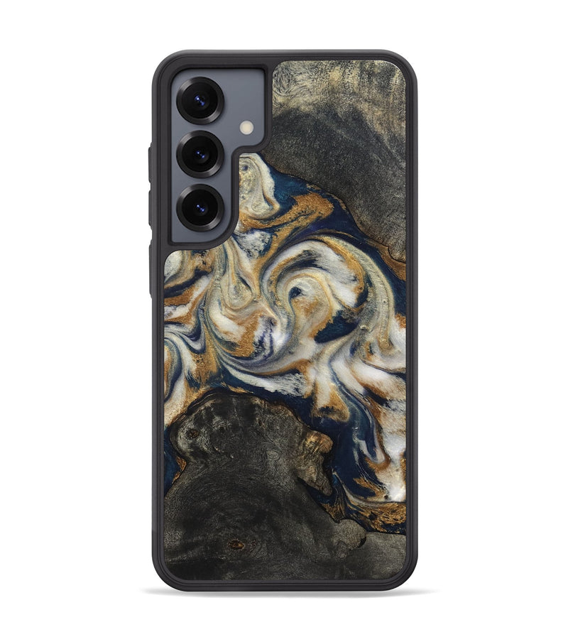 Galaxy S25 Plus Wood Phone Case - Stephen (Teal & Gold, 820121)
